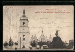 AK Kiev, Monument De Bogdan Khmelnitsky, Cathédrale De Ste. Sophie  - Ucrania