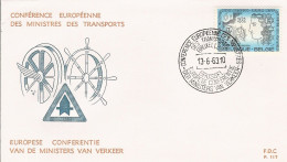 BELGIQUE BELGIE TRANSPORT SCHIFF BATEAU BOAT MINISTRE VERKEER BARRE NABIRE PANNEAU SIGNALISATION 1963 BRUSSEL FDC - Schiffe