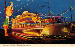 R068242 Illuminated Tram Cars. Blackpool Illuminations. Bamforth. 1971 - Monde