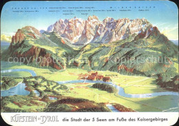 72513547 Kufstein Tirol Panoramakarte Mit Fuenf Seen  Kufstein - Autres & Non Classés