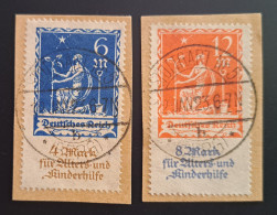 Deutsches Reich 1922, Briefstück Mi 233-34 Gestempelt, Geprüft - Used Stamps