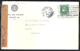 FRANCE Letter 1941 PARIS To Antwerp (Belgium) With German Censor Marks - Briefe U. Dokumente