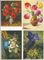 4 Alte Blumenkarten    (2) - Blumen