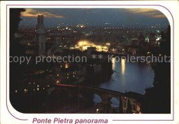 72513195 Verona Veneto Ponte Pietra Panorama Notturno Verona - Autres & Non Classés