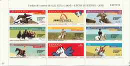 ESPAGNE - N°3463/9 ** (2002) Jeux équestre Mondiaux - Unused Stamps