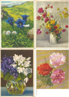 4 Alte Blumenkarten    (8) - Flowers