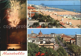 72512755 Marebello Rimini Feuerwerk Strand Ortsblick Marebello Rimini - Autres & Non Classés