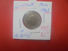 GUADELOUPE 50 Centimes 1903 RARE ! (A.2) - Guadeloupe & Martinique