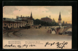 AK Moscou-Kremlin, Vue Generale Du Pont Kamennoy  - Russie