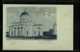Mondschein-AK Pskov, Cathedrale Troitzky  - Russia
