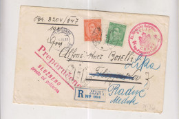 YUGOSLAVIA,1931 SPLIT Registered Cover To FILIP JAKOV Resend To MEDAK - Cartas & Documentos