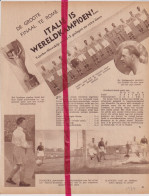 Voetbal , Italië Is Wereldkampioen - Orig. Knipsel Coupure Tijdschrift Magazine - 1934 - Ohne Zuordnung