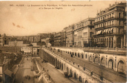 ALGERIE ALGER - 590 - Boulevard De La République Palais Des Assemblées Banque D'Algérie - Collection Régence (Leroux) - - Alger