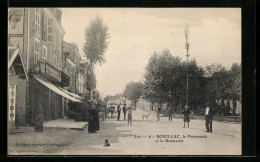 CPA Souillax, La Promenade Et Le Boulevard  - Other & Unclassified