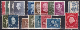 1954 Complete Jaargang Postfris NVPH 637 / 654 - Komplette Jahrgänge