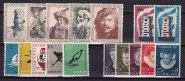 1956 Complete Jaargang Postfris NVPH 671 / 687 - Komplette Jahrgänge