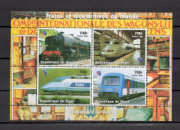 NIGER  N° 1243 à 1246     NEUFS SANS CHARNIERE  COTE 16.00€    TRAIN - Níger (1960-...)