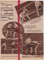 Antwerpen Sportpaleis - Boksen Machtens, Steyaert, Saerens, Verbiest - Orig. Knipsel Coupure Tijdschrift Magazine - 1934 - Non Classés
