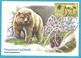 Moldova , 2024 , From The Museums’ Patrimony, Cave Bear , Paleontology , Maxicard - Moldova