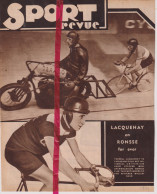 Wielrennen - Renners Coureurs Lacquehay & Ronsse - Orig. Knipsel Coupure Tijdschrift Magazine - 1934 - Unclassified