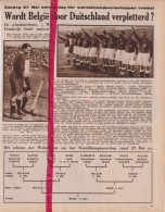 Voetbal Interland Rode Duivels X Duitsland - Orig. Knipsel Coupure Tijdschrift Magazine - 1934 - Zonder Classificatie