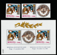 Romania 2002 - Romania Invited To Join NATO , Souvenir Sheet With Hologram ,  MNH ,Mi.5700 , Bl.325 - Unused Stamps