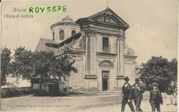 Lazio-roma-ariccia Chiesa Di Gallara Animata Veduta Primissimi 900 (v.retro) - Sonstige & Ohne Zuordnung