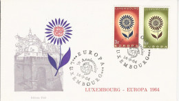 LUXEMBOURG EUROPA CEPT 1964 FDC ERSTTAG 1 ER JOUR FORSTA DAGEN - 1964
