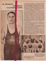 Waterpolo - Brussels Swimming Club - Orig. Knipsel Coupure Tijdschrift Magazine - 1934 - Zonder Classificatie