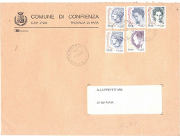 AFFRANCATURA DONNE BUSTA COMUNE DI CONFIENZA PAVIA - 2001-10: Marcophilia