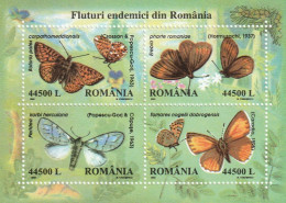 Romania 2002 - Butterflies , Souvenir Sheet ,  MNH ,Mi.Bl.322 - Neufs