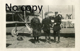 PHOTO FRANCAISE - AVIATEUR ET AVION BIPLAN AU TERRAIN DE BOUY A MOURMELON LE GRAND MARNE - GUERRE 1914 1918 - Krieg, Militär