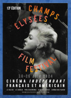CPM Cinéma 13 -ème Edition Du Festival Du Film Champs Elysées 6/2024 Marilyn Monroe Paris  Cinéma Balzac Lincoln - Other & Unclassified