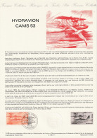 FRANCE    Document "Collection Historique Du Timbre Poste"    Hydravion CAMS53   N° Y&T  PA58 - Documenten Van De Post