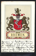 Lithographie Wappen Des Fr. St. Bremen  - Genealogie
