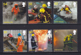 194 GRANDE BRETAGNE 2009 - Y&T 3176/21 - Sapeurs Pompiers - Neuf ** (MNH) Sans Charniere - Ungebraucht