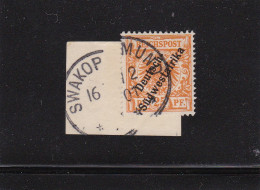 DSWA: MiNr. 9a, Gestempelt Swakopmund 1901, Briefstück - África Del Sudoeste Alemana