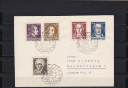 SBZ: MiNr. 234-238, Goethe, Gestempelt Mit Seltenem Sonderstempel Leipzig 1949 - Cartas & Documentos