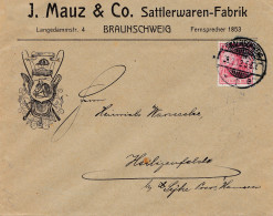 1912: Sattlerwaren Fabrik - Braunschweig Nach Heiligenfelde: Pferd - Lettres & Documents