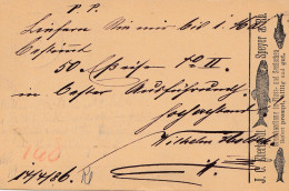 1886: Württemberg: Ganzsache Stuttgart, Rückseitig Werbung Fluss- Und Seefisch - Cartas & Documentos