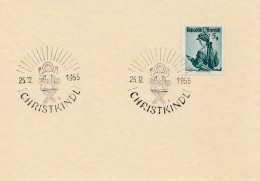 1955: Christkindl - Österreich Auf Blanko Karte - Brieven En Documenten
