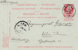 Belgien: 1905: Ganzsache Nach Ulm - Andere & Zonder Classificatie