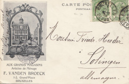 Belgien: Carte Postale Bruxelles 1904 To Solingen (Germany) - Other & Unclassified