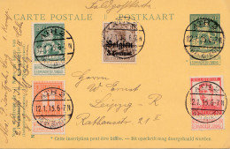 Belgien: 1915: Feldpostkarte ATH2 Nach Leipzig - Andere & Zonder Classificatie