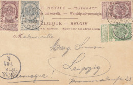 Belgien: 1901: Ansichtskarte Hevst S/m - Jeux Nach Leipzig - Other & Unclassified