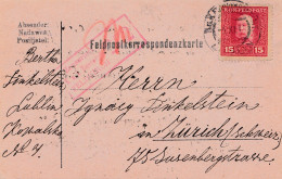 1917: Feldpostkorrespondenzkarte Lublin Nach Zürich - Autres & Non Classés