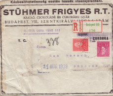 Ungarn: 1939: Einschreiben Budapest Nach Dresden - Autres & Non Classés