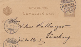 Ungarn: 1897: Ganzsache Nach Lüneburg - Otros & Sin Clasificación