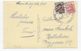 Ansichtskarte Hainburg A.d. Donau Mit Sonderstempel 1938 Nach Bratislava - Briefe U. Dokumente