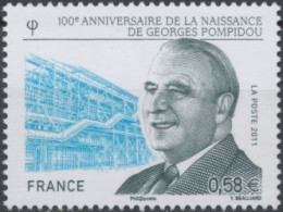 2011 - 4561 - Personnalité - Georges Pompidou  (1911-1974), Homme D'Etat Français - Ungebraucht